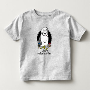 Veterinair Oud Engels Sheepdog Gray 1 Cute Vet Kinder Shirts