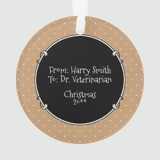 Veterinair Oud Engels Sheepdog Gray 1 Cute Vet Ornament (achterkant)