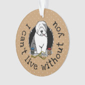 Veterinair Oud Engels Sheepdog Gray 1 Cute Vet Ornament (voorkant)