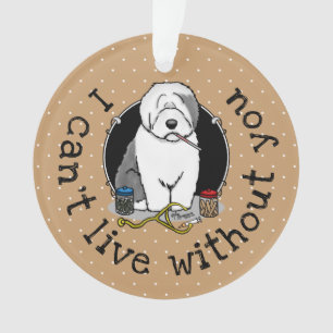 Veterinair Oud Engels Sheepdog Gray 1 Cute Vet Ornament