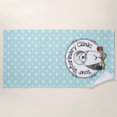 Veterinair Oud Engels Sheepdog Gray 1 Cute Vet Strandlaken (Voorkant)