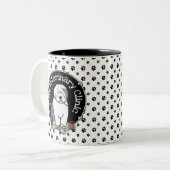 Veterinair Oud Engels Sheepdog Gray 1 Cute Vet Tweekleurige Koffiemok (Voorkant links)