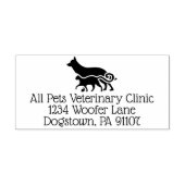 Veterinair retouradres: 2,9 x 1,4-inch stempel (Design)