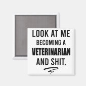 Veterinair Shirt Funny Vet Afstuderen Gift Shirt Magneet (Voorkant / Achterkant)
