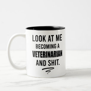 Veterinair Shirt Funny Vet Afstuderen Gift Shirt Tweekleurige Koffiemok