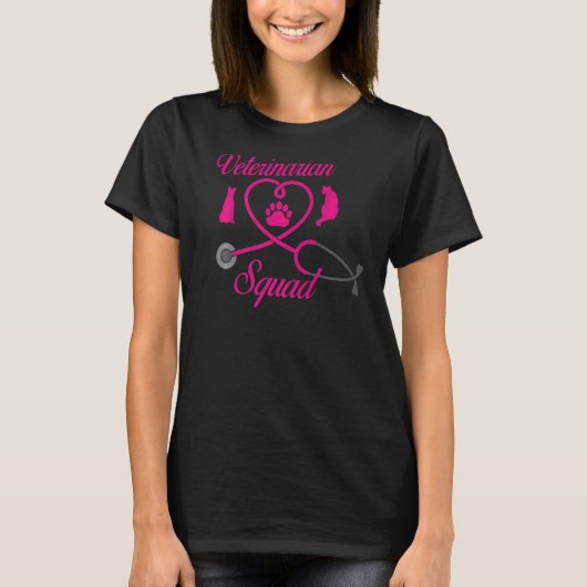Veterinair Squad Vet Tech Veterinary 3 T-shirt (Voorkant)