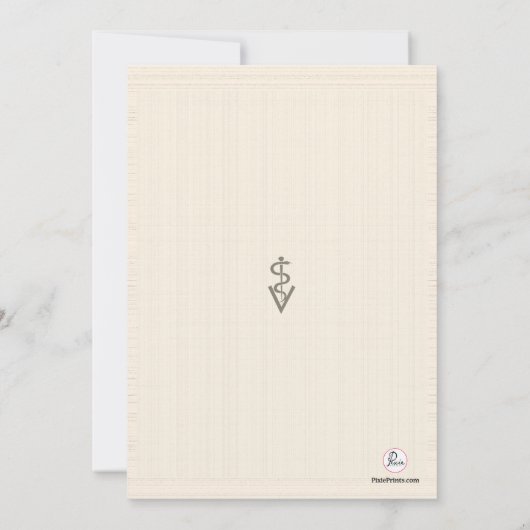 Veterinair Symbool Afstuderen Fotouitnodiging Kaart (Achterkant)