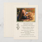 Veterinair Symbool Afstuderen Fotouitnodiging Kaart (Voorkant / Achterkant)