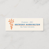 Veterinair symbool Afstuderen Mini Visitekaartje (Voorkant)