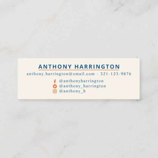 Veterinair symbool Afstuderen Mini Visitekaartje (Achterkant)