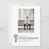 Veterinair symbool Foto Wit Zwart Aankondiging (Voorkant)