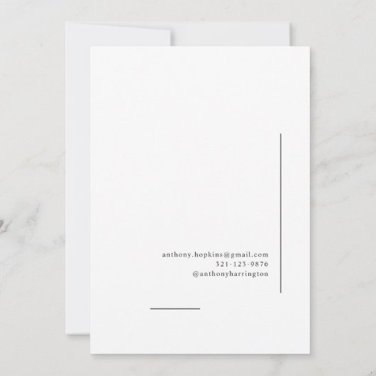 Veterinair symbool Foto Wit Zwart Aankondiging (Achterkant)