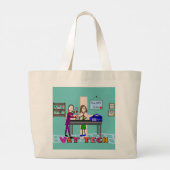 Veterinair Technicus LL Grote Tote Bag (Achterkant)