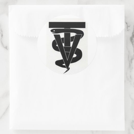 Veterinair technicus ronde sticker (Tas)