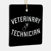 Veterinair technicus | Vet Tech Paw Stethoscoop Keramisch Ornament (Rechts)