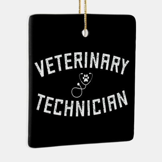 Veterinair technicus | Vet Tech Paw Stethoscoop Keramisch Ornament (Rechts)
