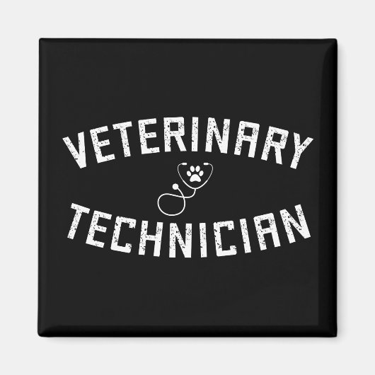 Veterinair technicus | Vet Tech Paw Stethoscoop Magneet (Voorkant)