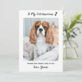 Veterinair Vet Tech Pet Bedankkaart (Staand voorkant)