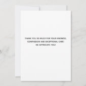 Veterinair Vet Tech Pet Bedankkaart (Achterkant)