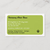 Veterinair Visitekaartje (Achterkant)