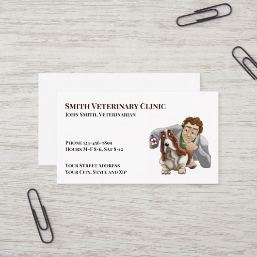 veterinair Visitekaartje (Voorkant / Achterkant in situ)