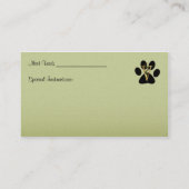 Veterinair Visitekaartje (Achterkant)