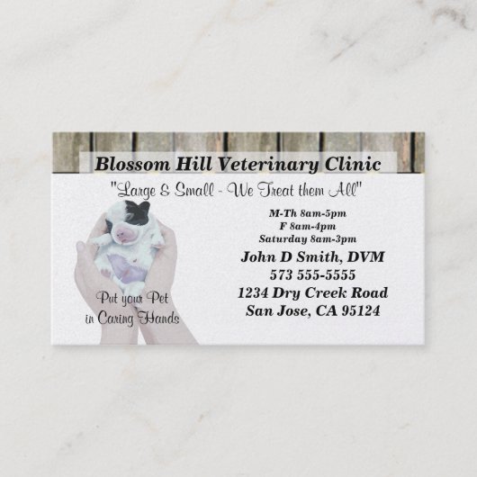 Veterinair Visitekaartje (Voorkant)