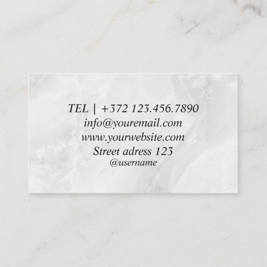 Veterinair Visitekaartje (Achterkant)