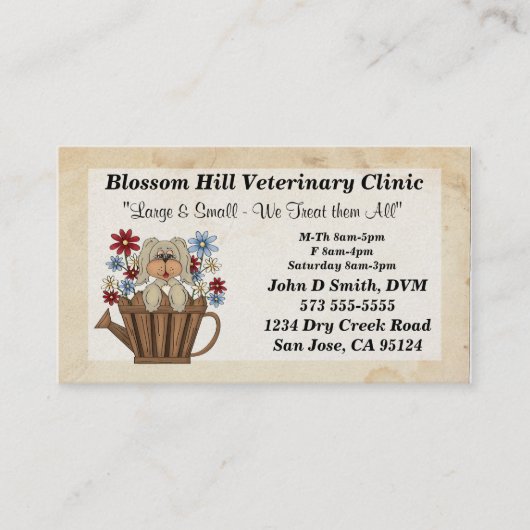 Veterinair Visitekaartje (Voorkant)