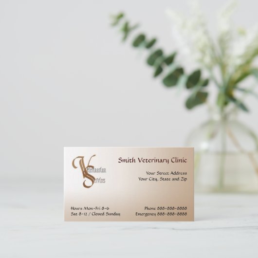 veterinair Visitekaartje (Staand voorkant)