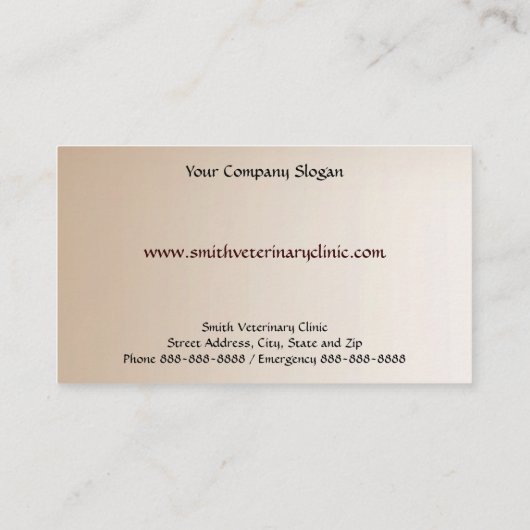 veterinair Visitekaartje (Achterkant)