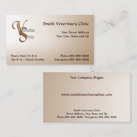 veterinair Visitekaartje (Voorkant / Achterkant)