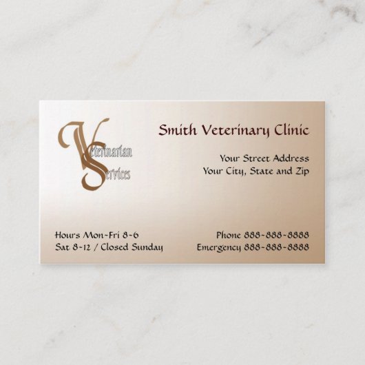 veterinair Visitekaartje (Voorkant)