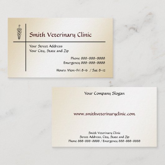 veterinair Visitekaartje (Voorkant / Achterkant)