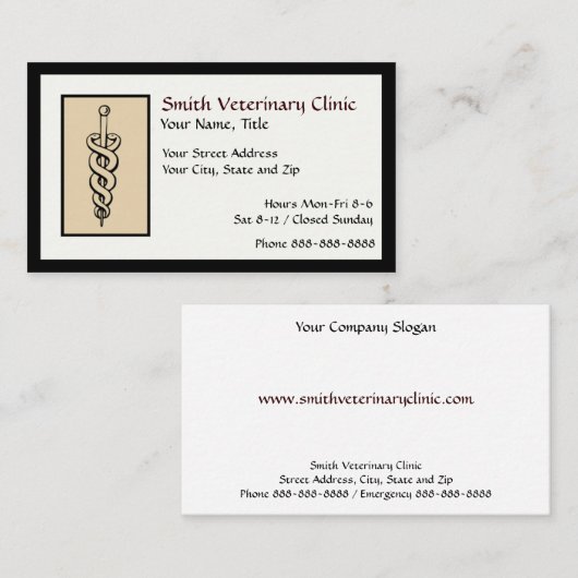 veterinair Visitekaartje (Voorkant / Achterkant)