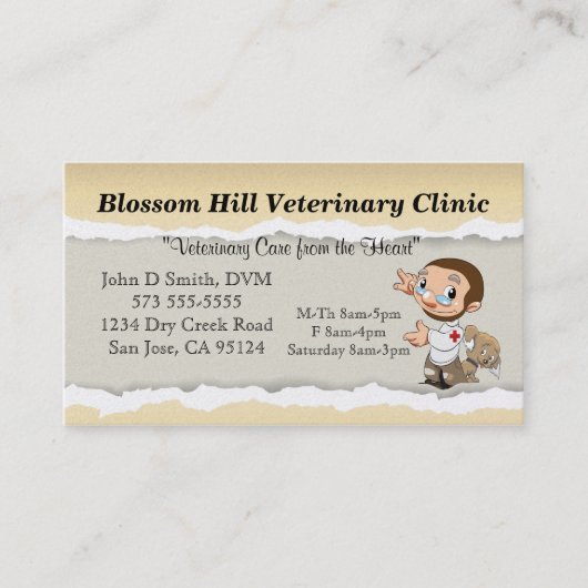 Veterinair Visitekaartje (Voorkant)