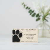 Veterinair Visitekaartje Black (Staand voorkant)