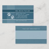 Veterinair Visitekaartje Denim Blue Paws Afsprakenkaartje (Voorkant / Achterkant)