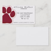 Veterinair Visitekaartje in het rood (Voorkant / Achterkant)