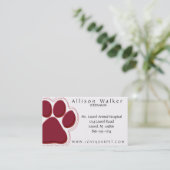 Veterinair Visitekaartje in het rood (Staand voorkant)