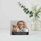  Veterinair Visitekaartje met Foto (Staand voorkant)