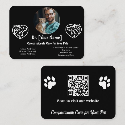  Veterinair Visitekaartje met Foto (Voorkant / Achterkant)