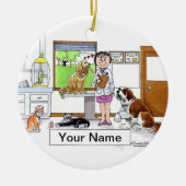 Veterinair Vrouw Keramisch Ornament (Voorkant)