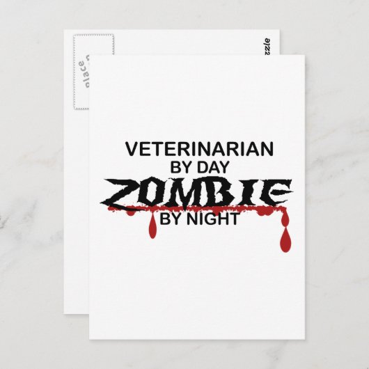 Veterinair Zombie Briefkaart (Voorkant / Achterkant)