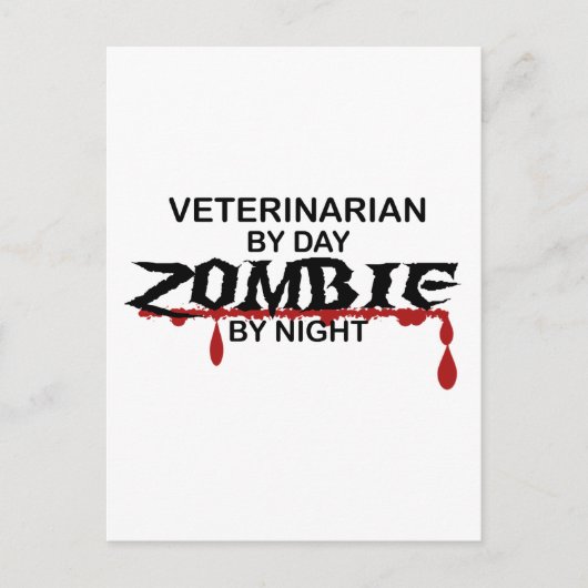 Veterinair Zombie Briefkaart (Voorkant)