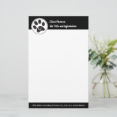 Veterinaire Aangepersonaliseerde Paw Print Briefpapier (Staand voorkant)