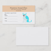 veterinaire afspraakkaart afsprakenkaartje (Voorkant / Achterkant)