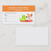 veterinaire afspraakkaart afsprakenkaartje (Voorkant / Achterkant)