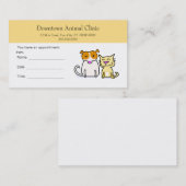 veterinaire afspraakkaart afsprakenkaartje (Voorkant / Achterkant)