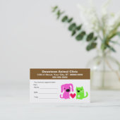 veterinaire afspraakkaart afsprakenkaartje (Staand voorkant)